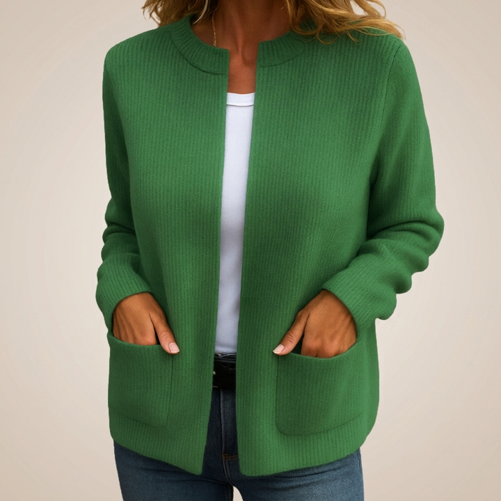 Delacroix Weiche Strickjacke mit Reißverschluss