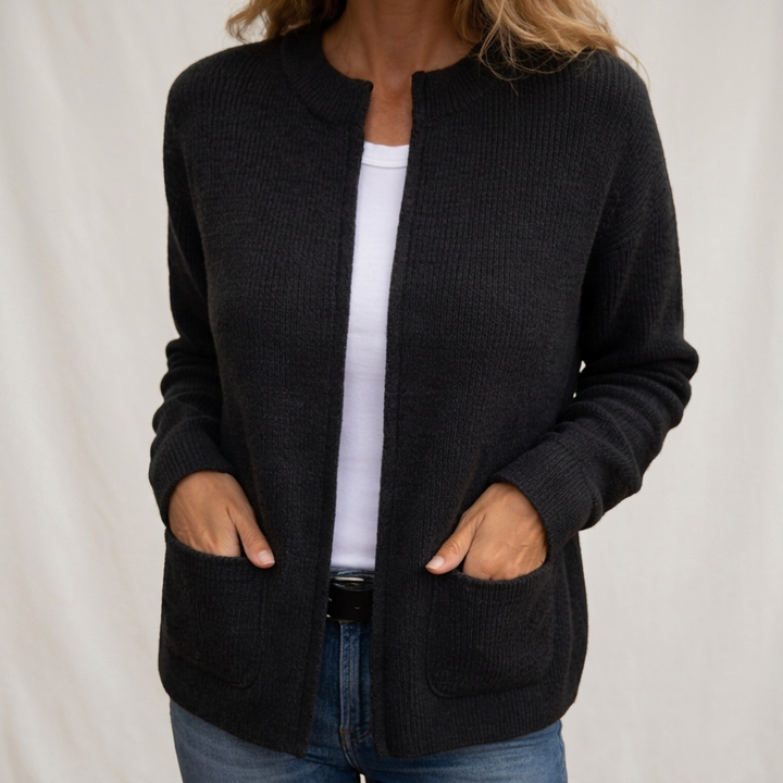 Delacroix Weiche Strickjacke mit Reißverschluss