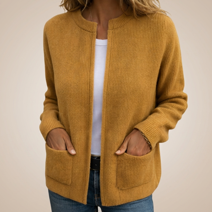 Delacroix Weiche Strickjacke mit Reißverschluss