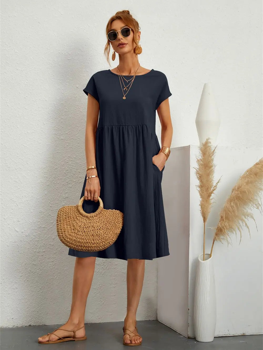 Salbei - Legeres Elegantes Kleid