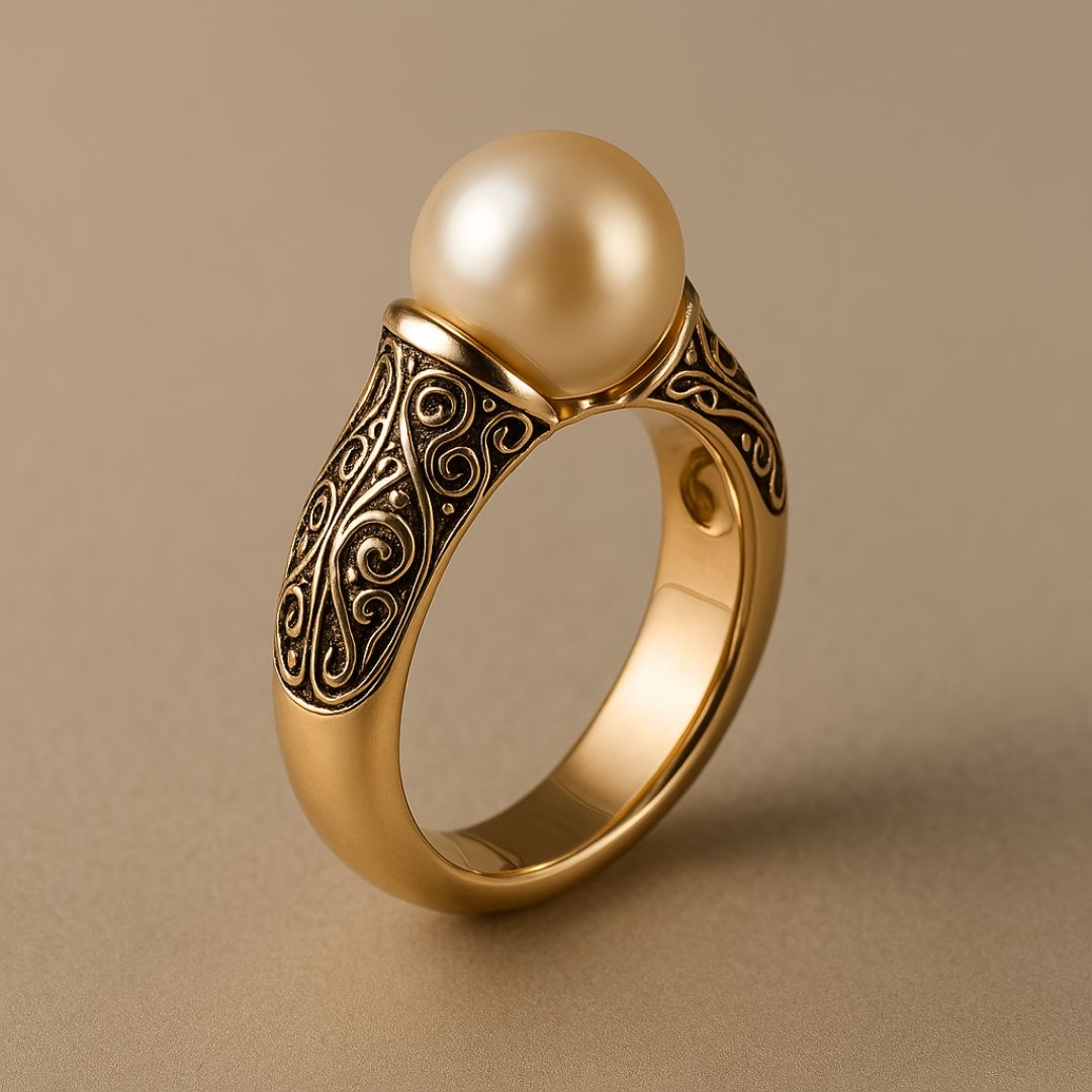 Vintage Perlen Goldring