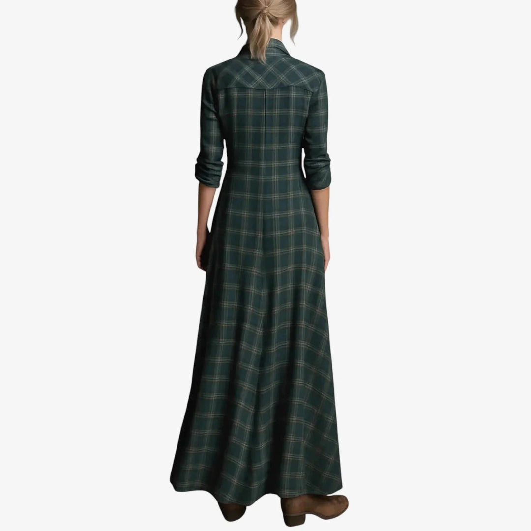 Hattie – Kariertes Maxikleid