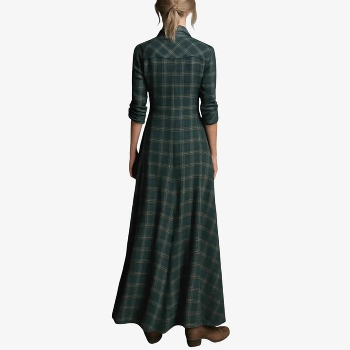 Hattie – Kariertes Maxikleid
