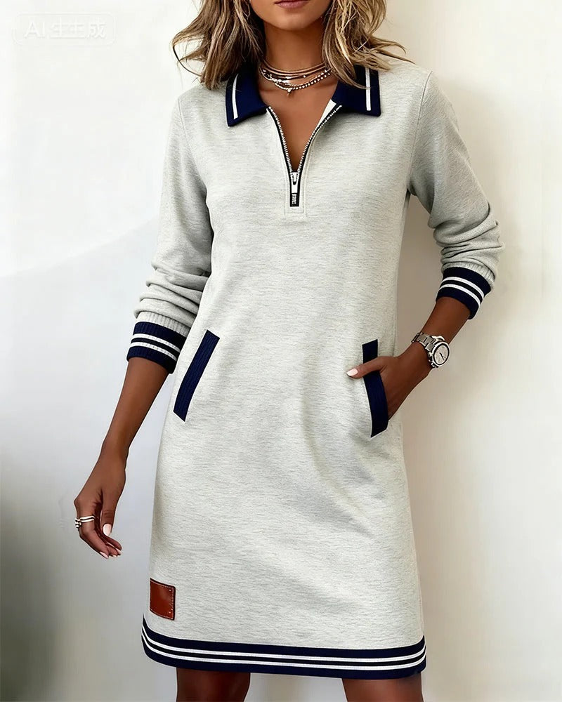 Halina - Elegantes Herbstkleid