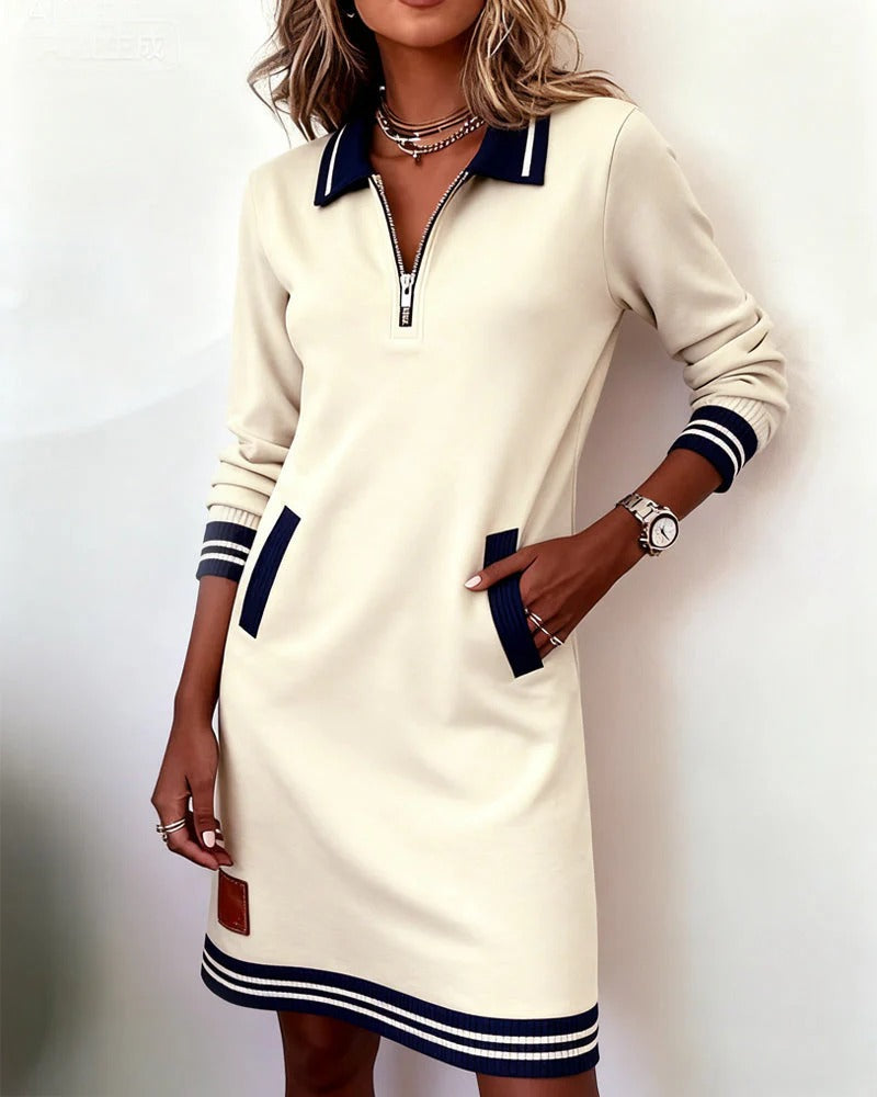 Halina - Elegantes Herbstkleid