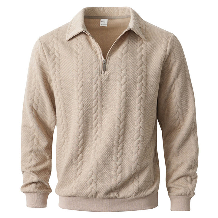 Eleganter Pullover mit Muster und Reißverschluss