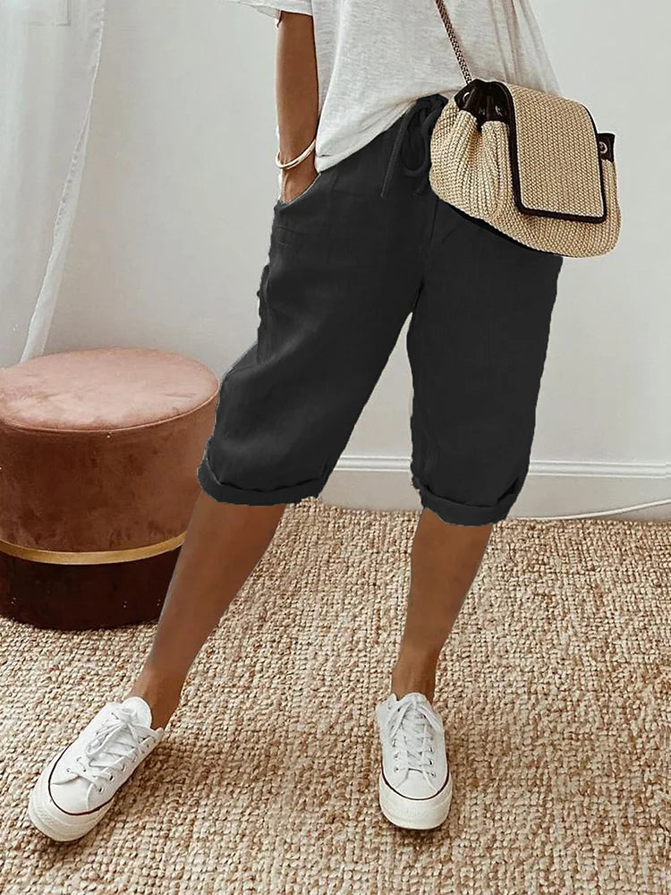 Ingrid | Baumwoll-Leinen Damen Shorts