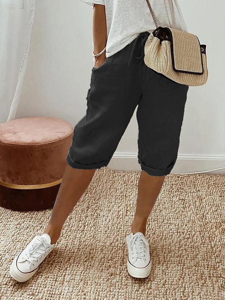 Ingrid | Baumwoll-Leinen Damen Shorts