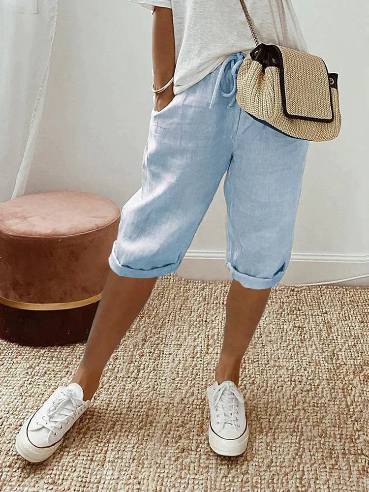 Ingrid | Baumwoll-Leinen Damen Shorts