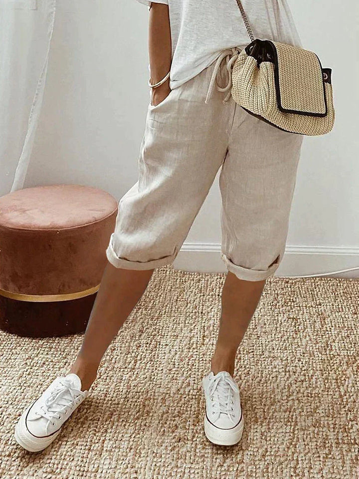 Ingrid | Baumwoll-Leinen Damen Shorts