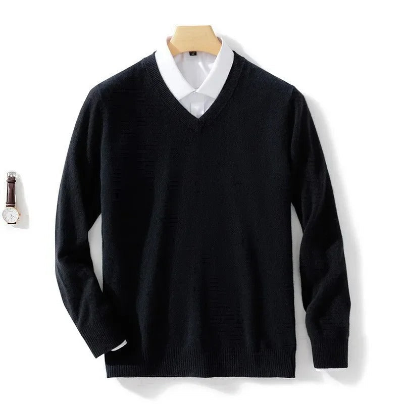 Eleganter Pullover mit V-Ausschnitt