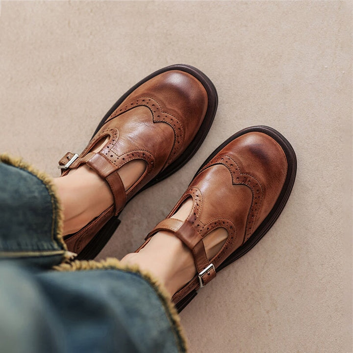 Damen Elegante Mary Janes aus Leder