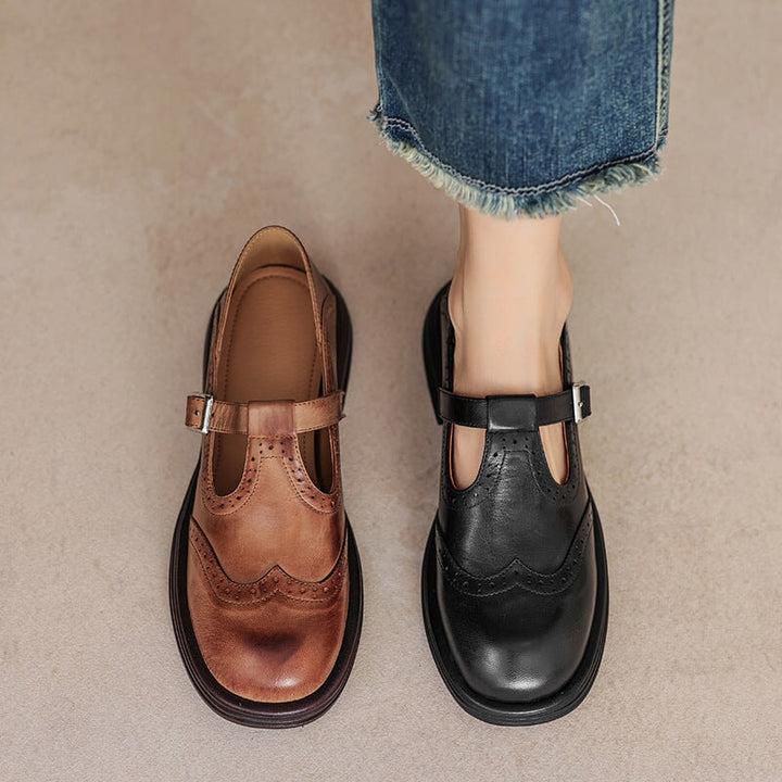 Damen Elegante Mary Janes aus Leder