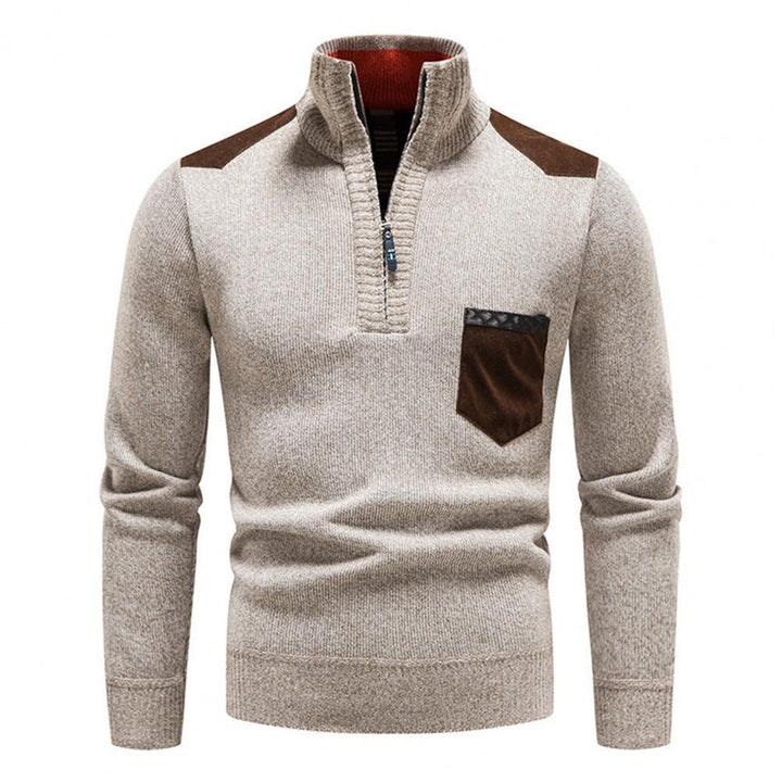 Pullover mit Reißverschluss aus Wolle