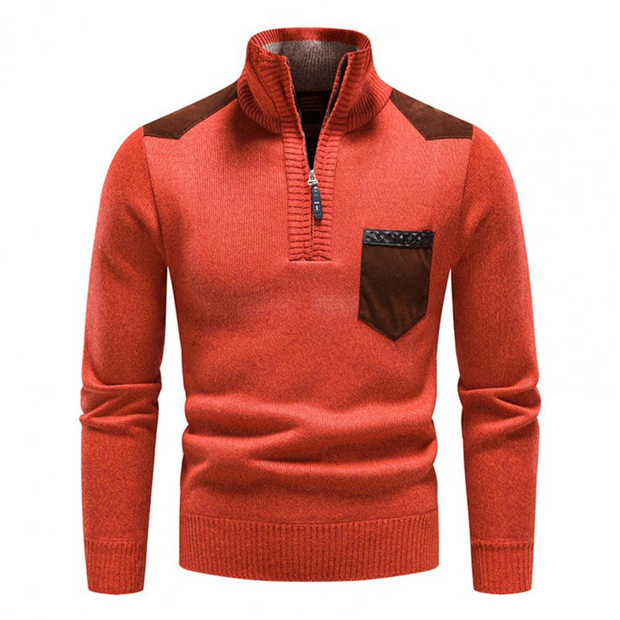 Pullover mit Reißverschluss aus Wolle