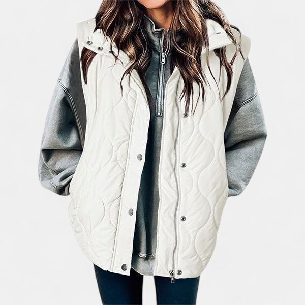 OLIVIA | Damen Casual Oversized Puffer-Weste mit Stehkragen