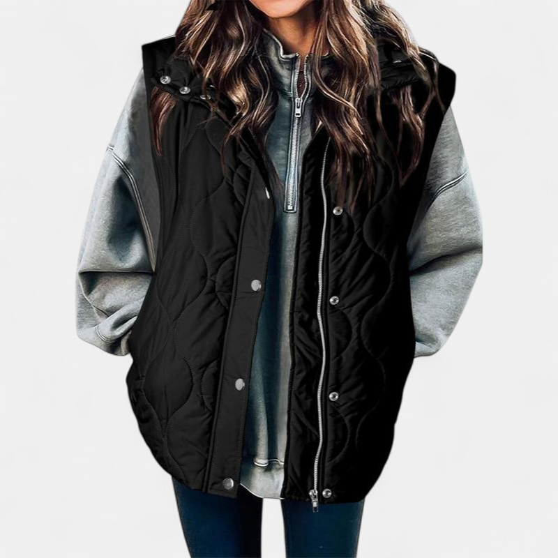 OLIVIA | Damen Casual Oversized Puffer-Weste mit Stehkragen