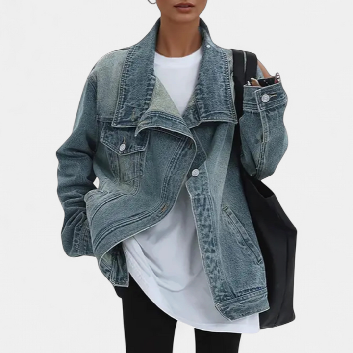 SARAH | Street Style Trendy Asymmetrische Knopfjacke