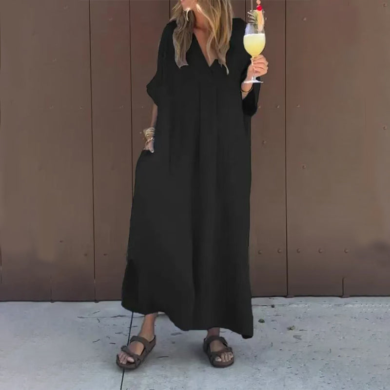 Alessia – Lässiges V-Ausschnitt-Kleid