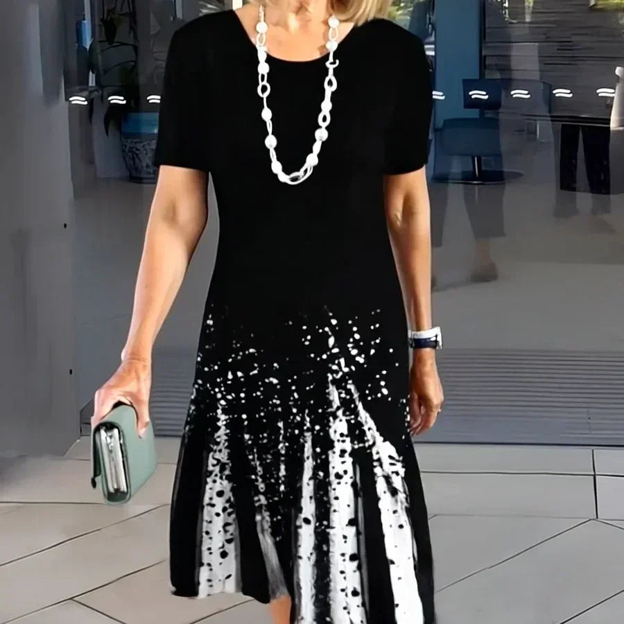 Dalia – Farbiges Faltenkleid