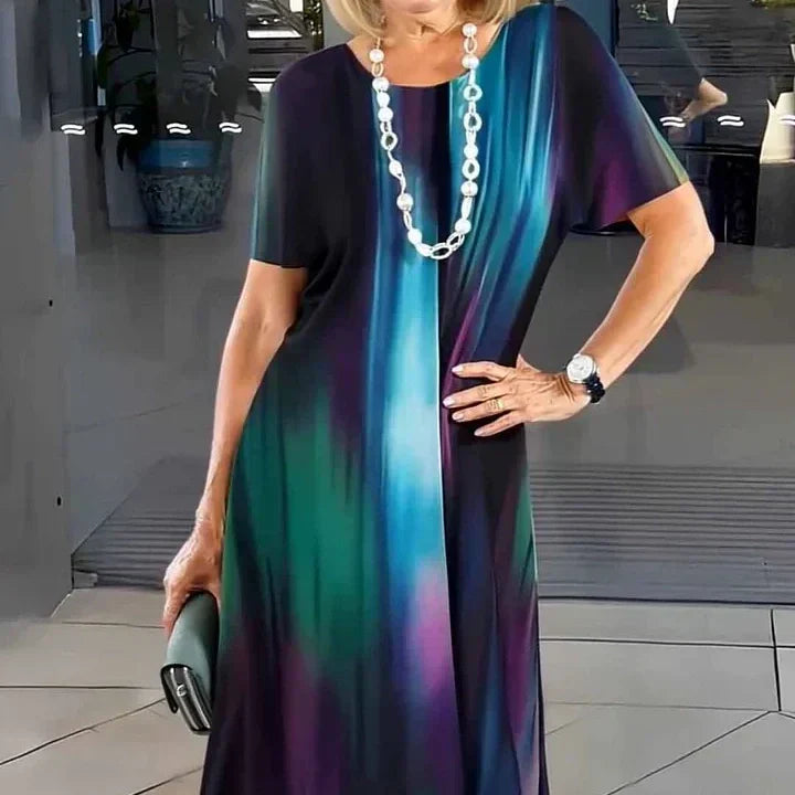 Dalia – Farbiges Faltenkleid